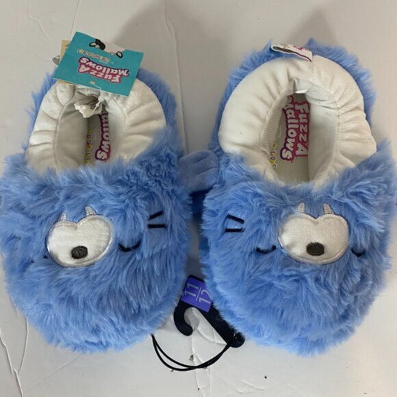 Squishmallows FuzzAMallows Collection Kids Plush Slippers Size 11–12 - Picture 4 of 14